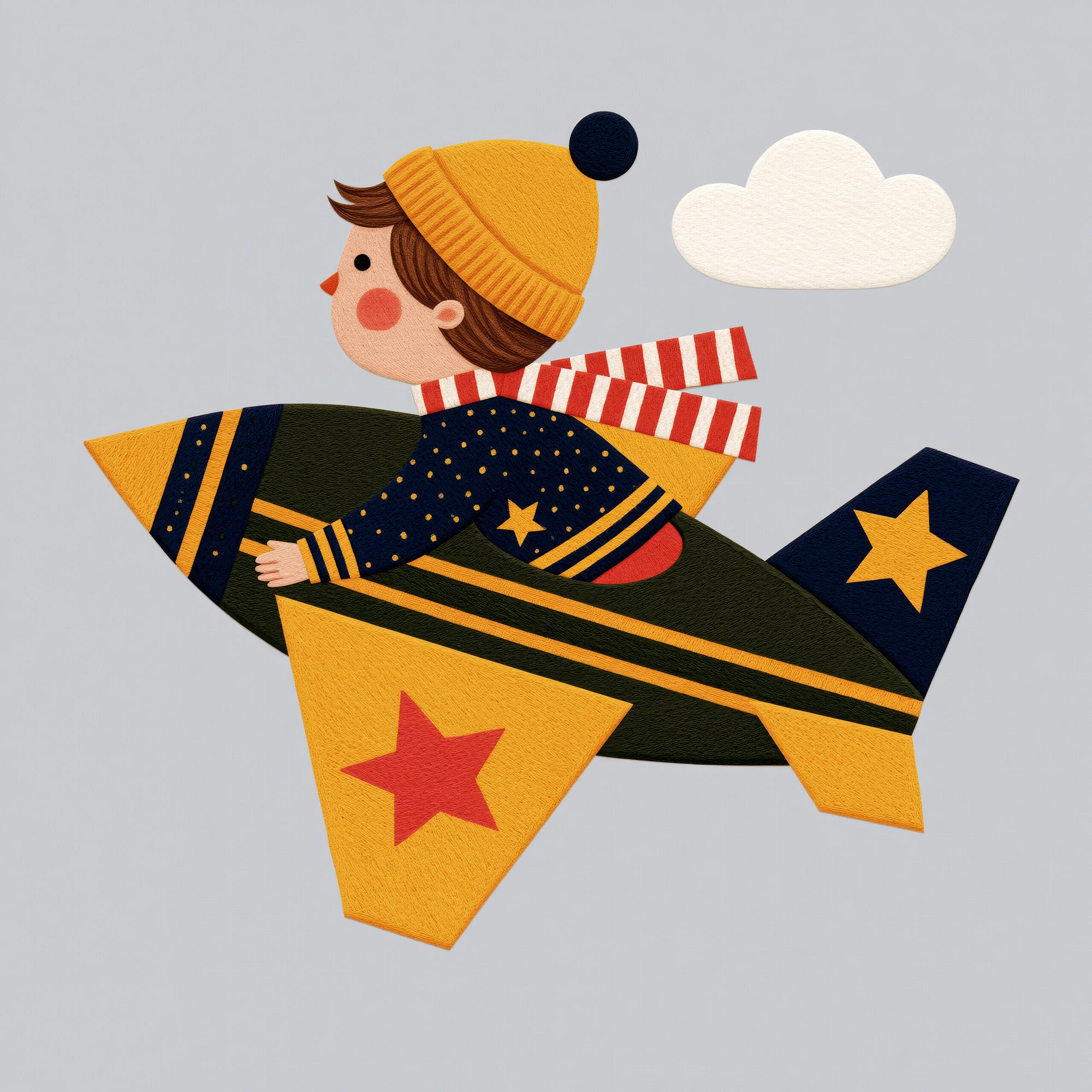 Boy Flying Airplane
