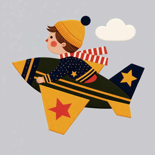 Boy Flying Airplane