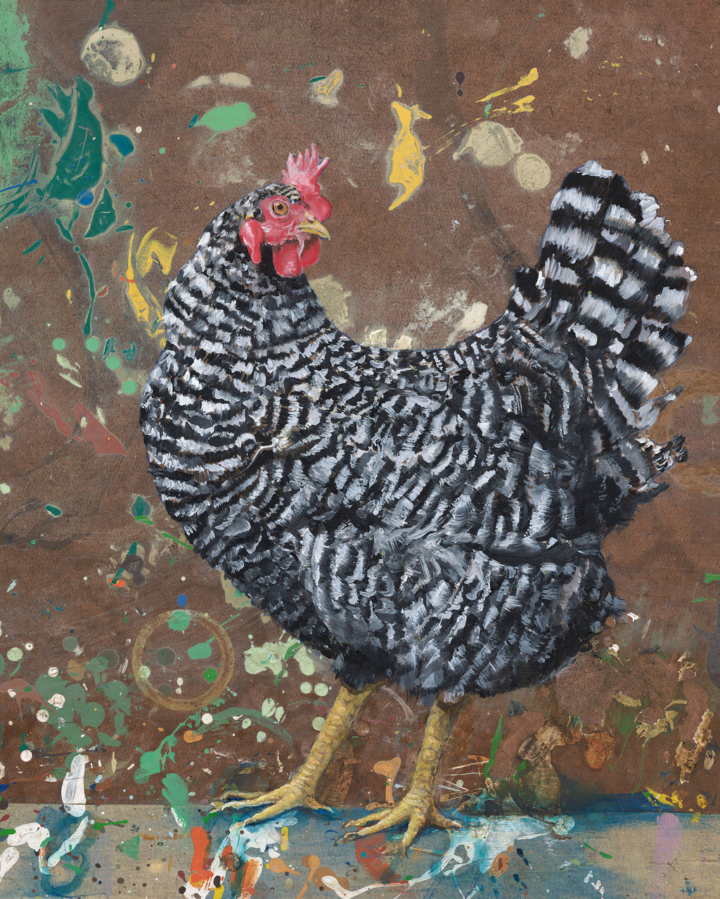 Chicken - Original Painting by Peter Tigler