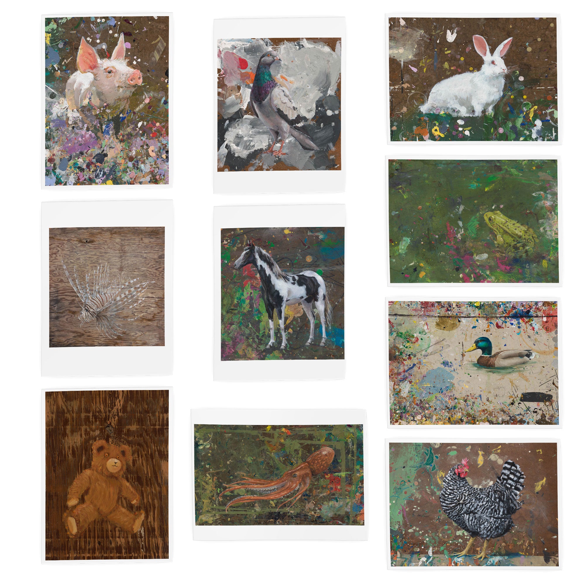 Postcard Set — 10 Unique Cards from Peter Tigler's 'Animal' Series