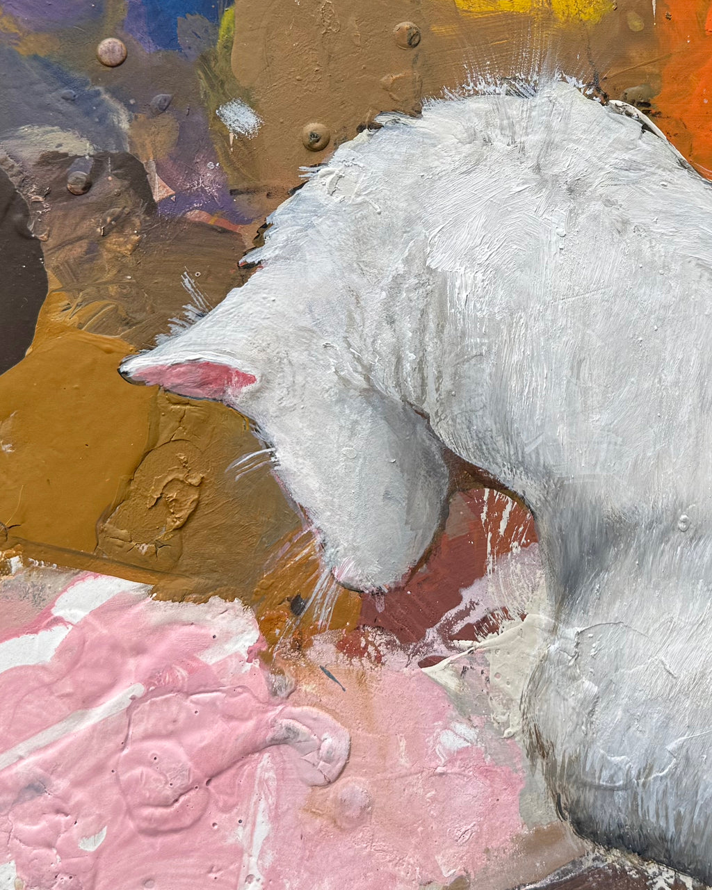 White Cat  — Original Painting by Peter Tigler