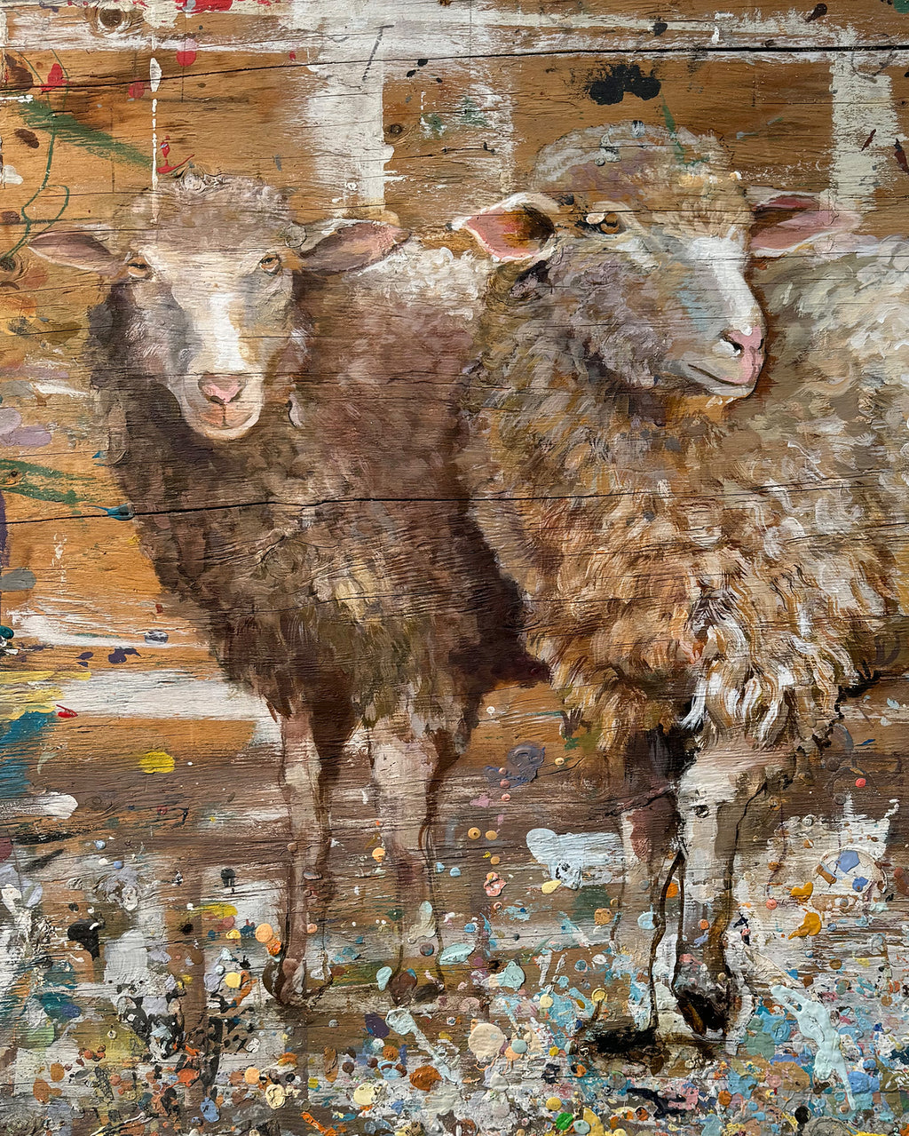Sheep - Original Painting by Peter Tigler