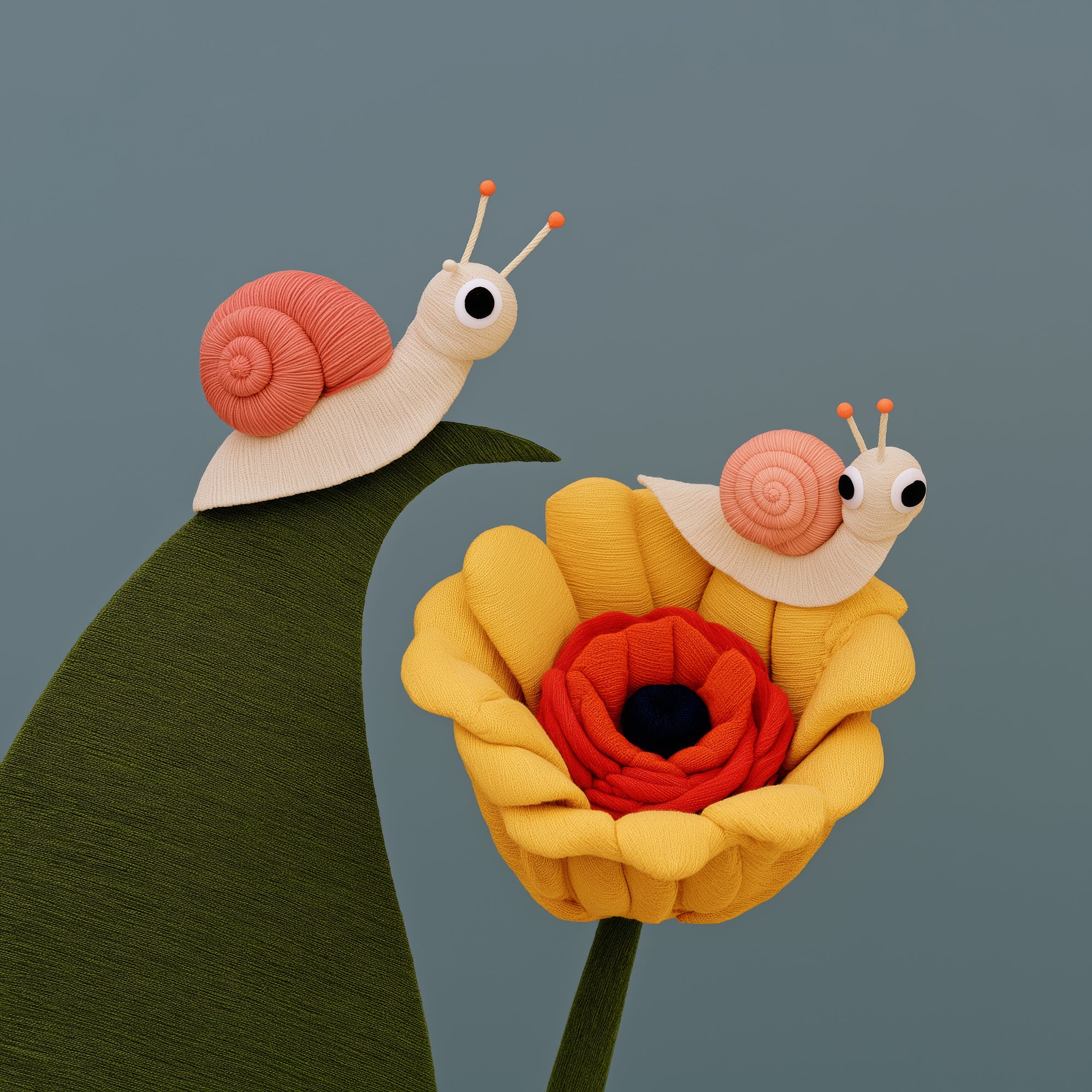 Snails on a Flower II