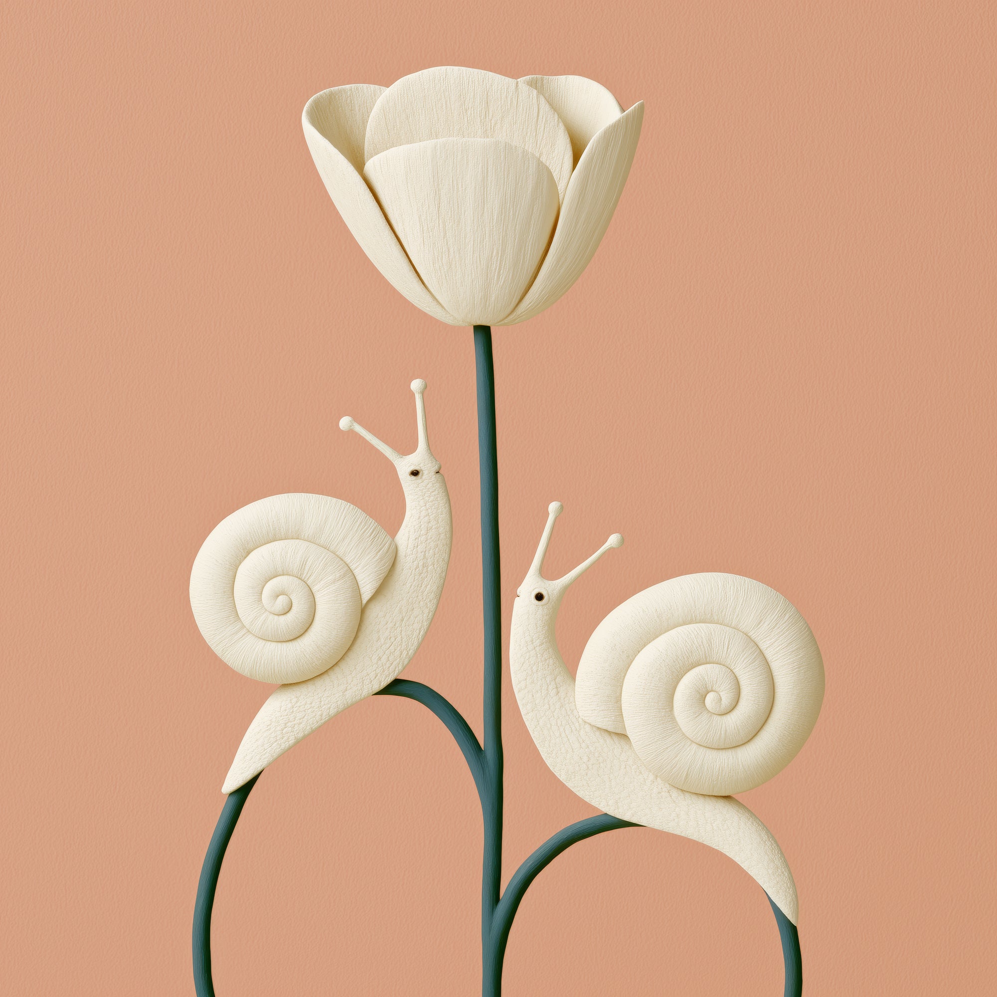 Snails on a Flower III